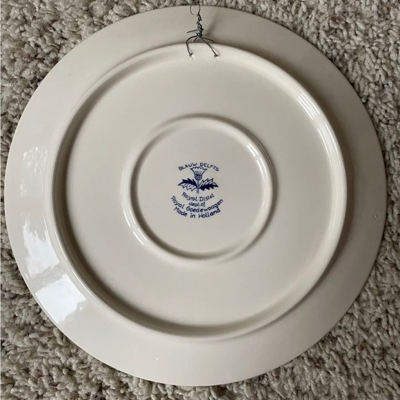 Holland America Line The Inaugural Ms Veendam 1996 Blauw Delft Plate EUC - Picture 4 of 5